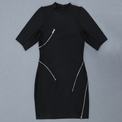 Zipper-Split-Bandage-Dress-K733-11