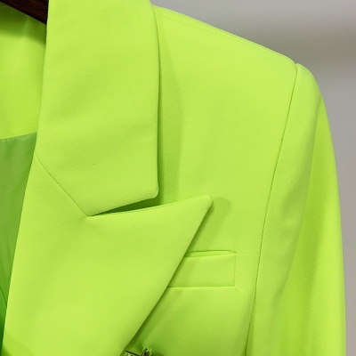Double-Breasted-Greenyellow-Blazer-D015-2