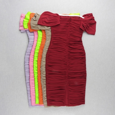 Gathered-Oranza-Mesh-Off-Shoulder-Bandage-Dress-K454-14