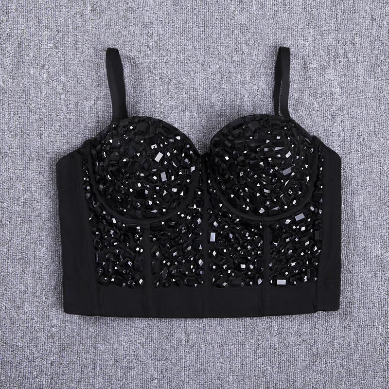 Fashion Beading Studded Bustier Top KH1623 (11)