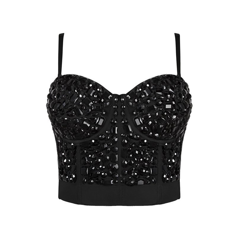Fashion Beading Studded Bustier Top KH1623 13