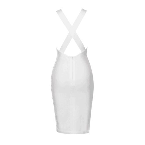 Deep V Starp Backless Lace Up Bandage Dress K202 1