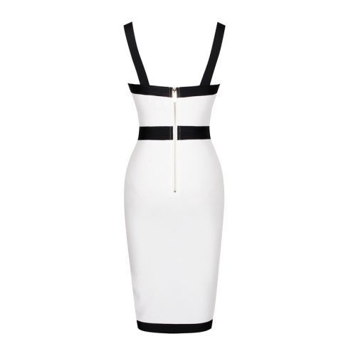Black Stripe White Bandage Strap Dress K242 7