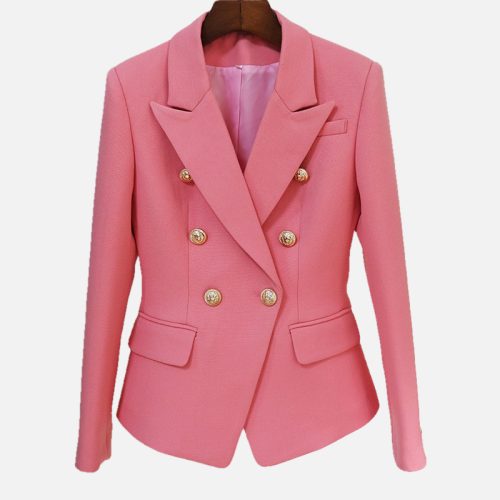 Double Breasted Light Coral Blazer K1000 2