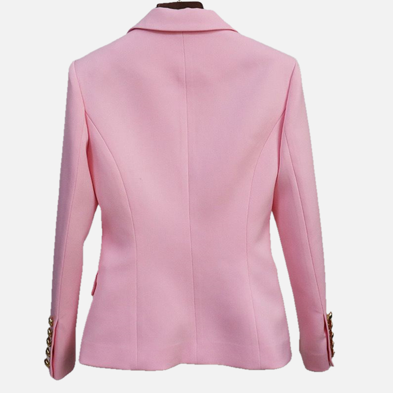 Double Breasted Light Pink Blazer K993