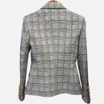 Double Breasted Plaid Blazer K945 1