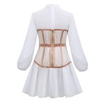 Long-Sleeve-Mesh-Dress-﹠-Gauze-Waist-Sealing-Set-K1054-9