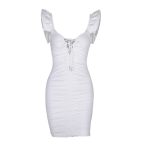 Lace up Bodycon Dress C001 4