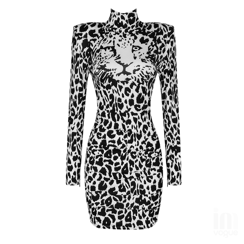 Leopard Bodycon Dress B1222 11