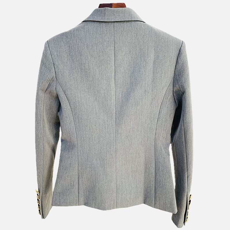 Double Breasted Lightgrey Blazer D014 7