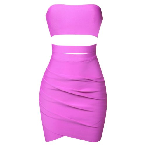 Purple Sleeveless Bandage Dress B1239 6